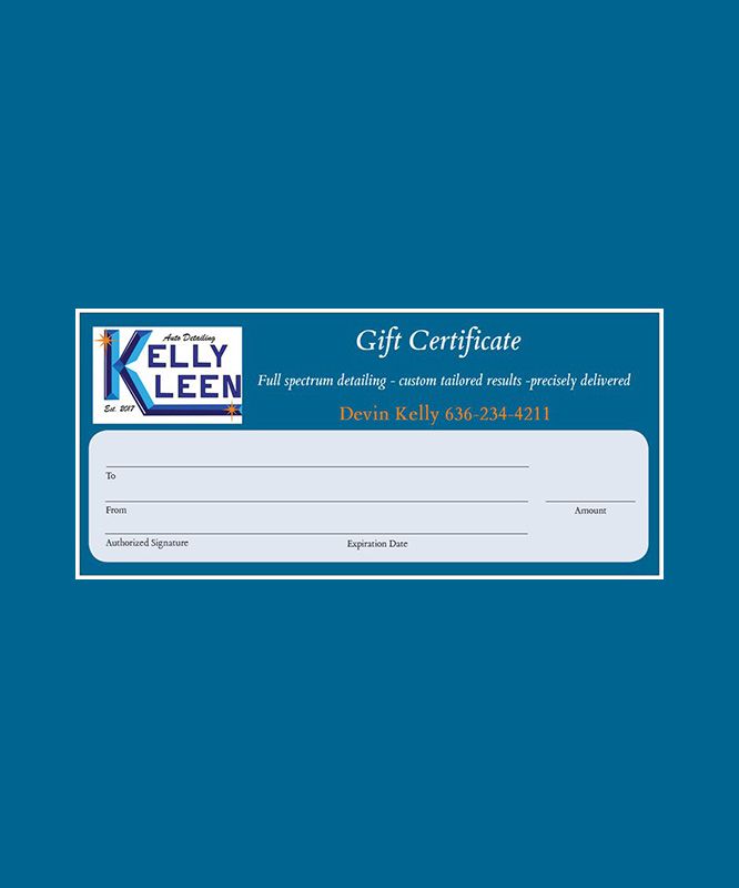 Kelly Kleen Gift Certificate Union Missouri